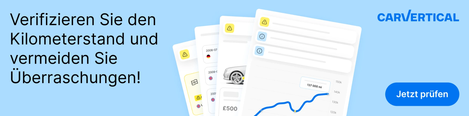 carVertical Report — Kilometerstand verifizieren und Überraschungen vermeiden